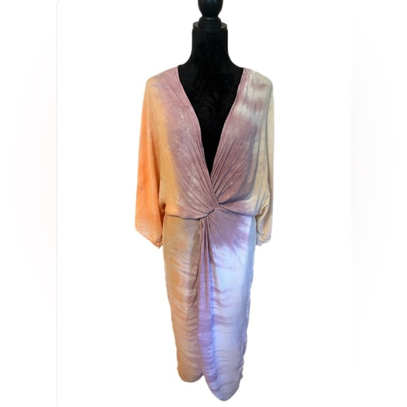 Revolve: Young Fabulous & Broke Tie-Dye Siren Dress - Pink and Cream- Small - Picture 2 of 5